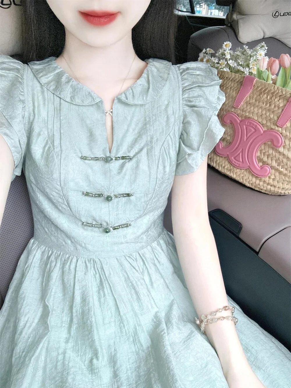 2025 Women Plus Size Elegant Formal Dress V-neck Sequin Decoration Short Sleeved Dress Fashion Evening Dresses for Lady  m393