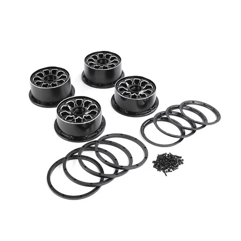 Cast Aluminium Wheel Hub with Bead-locks Set for 1/5 HPI Baja 5T 5SC