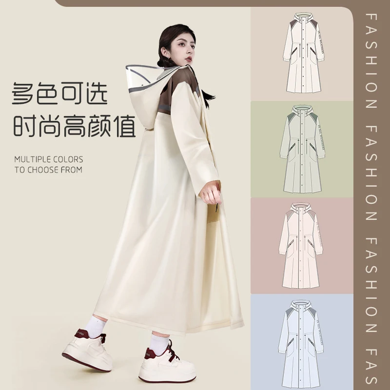 

2026 New Style Women's Long Full Body Waterproof Raincoat Heavy Rain Proof Poncho for Adult Outdoor Hiking Walking Electric Bike