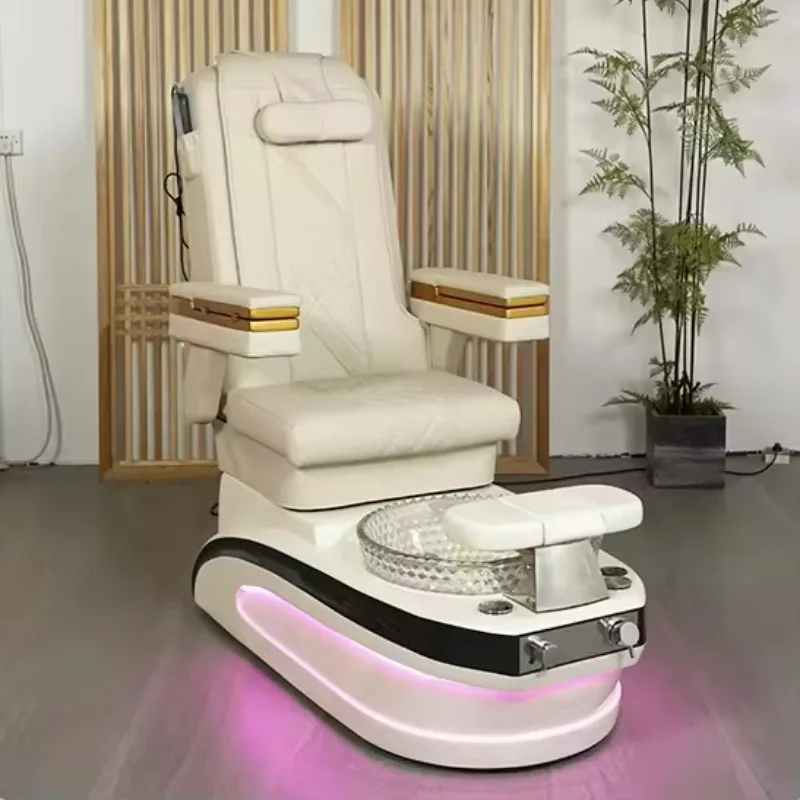 

Nail Salon Furniture Stainless Steel Modern Pipeless Whirlpool Pedicure Spa Massage Chair