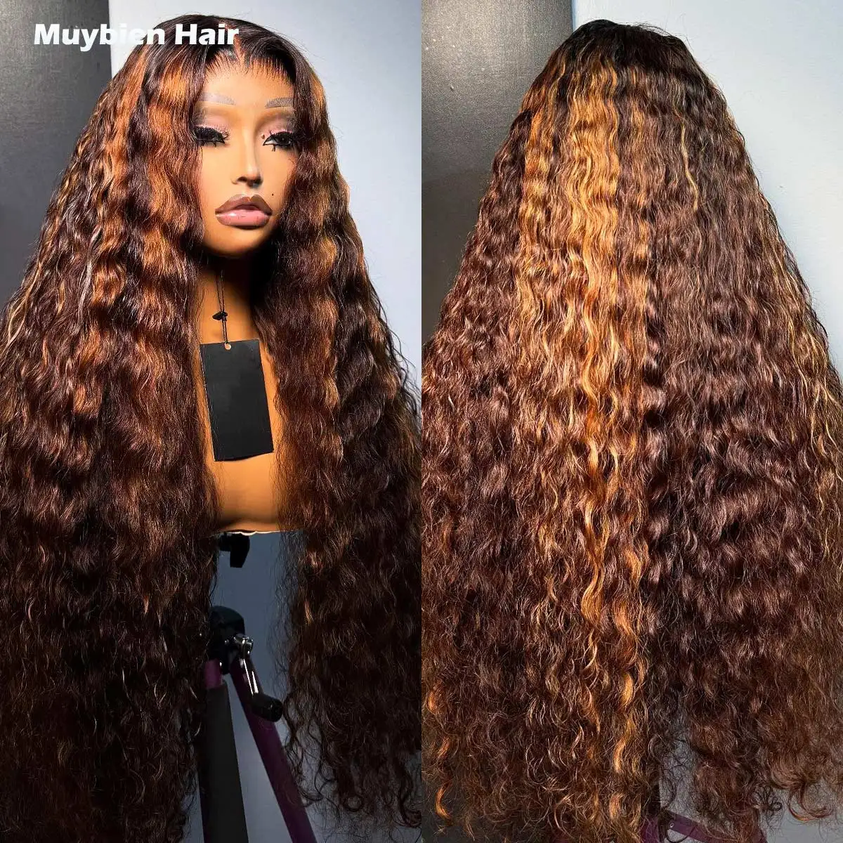

Highlight Blonde Water Wave Lace Front Wig 100% Human Hair 13x6 13x4 HD Lace Front P4/30 Deep Wave Wigs Glueless Ready to Wear