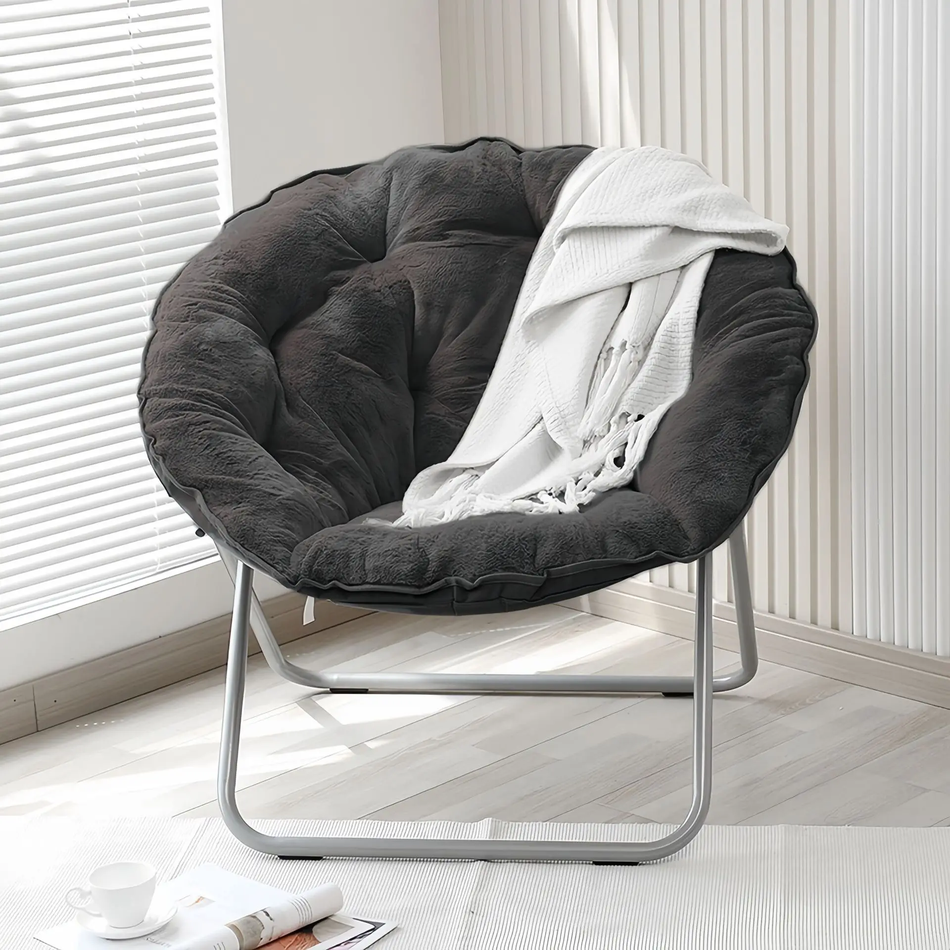 Adult Moon Chair Lazy Sofa Foldable Comfortable Backrest Leisure Chair