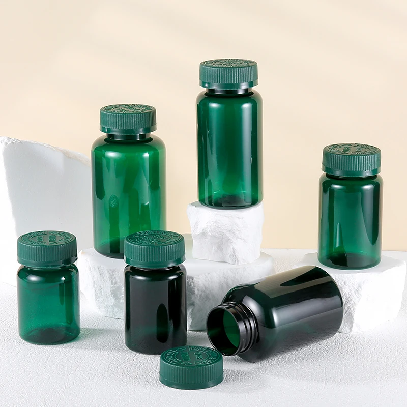 

10 pcs cap bottle for packing vitamin tablet or chocolate counting capsule into the empty lean medicine bottle