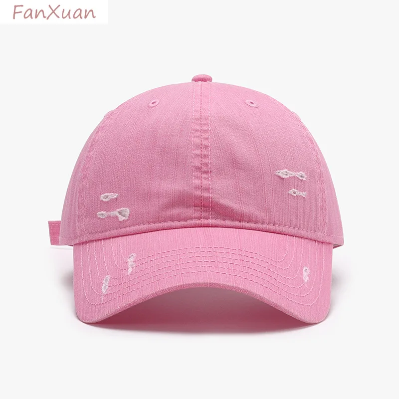 cotton baseball cap unisex good quality soft top vintage faded distressed Unisex Style Headwear
