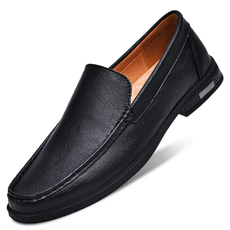 Large Size Men Formal Dress Office Wedding Party Shoes Casual Little White Shoes Hollow-out Breathable Leather Shoes Flat Heels