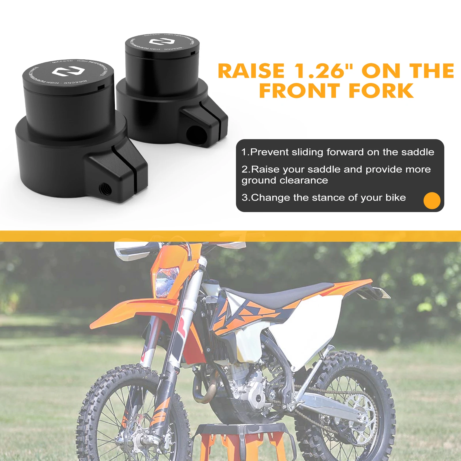 Für KTM 390 Abenteuer 2020-2024 Motorrad NICECNC Gabel Extender Erhöhen 390 Abenteuer 2024 390 ADV 2023 2022 2021 2020