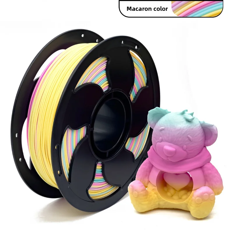 Matte Macaron Color PLA 3D Printer Filament, 1KG Spool, Compatible with Bambu Lab Printers