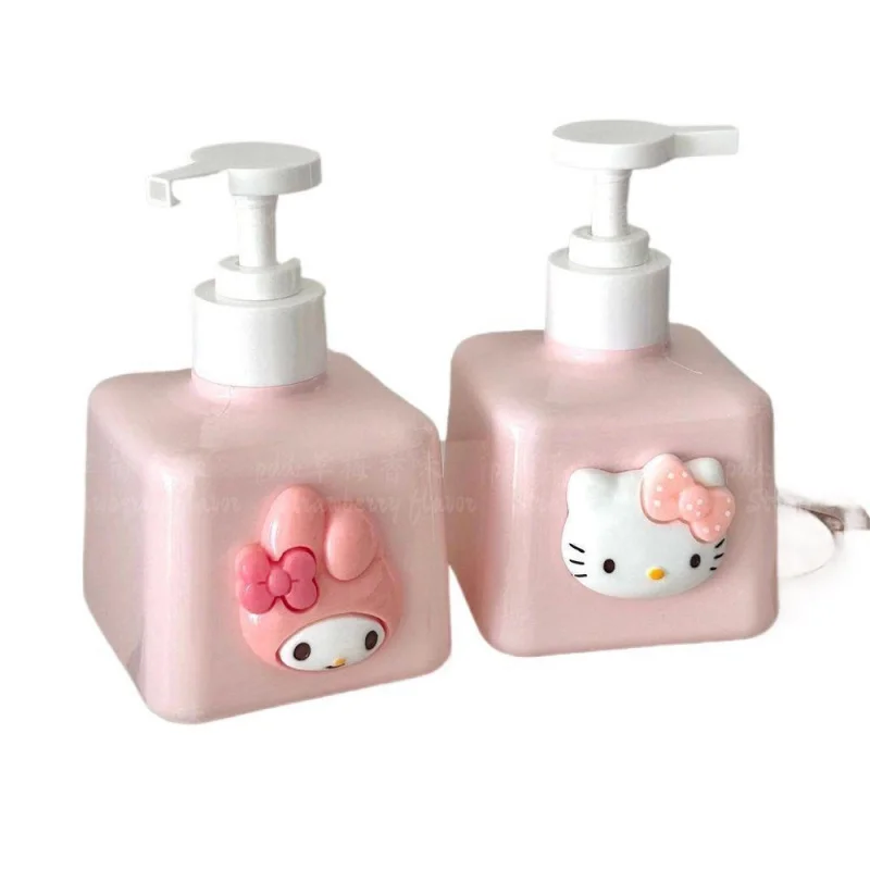 Hello Kitty Double-Compartment Bottle—Cute, Stylish Empty Pump Bottle   Home-Use Shampoo and Body Wash Dispenser   Lotion Bottle view 5
