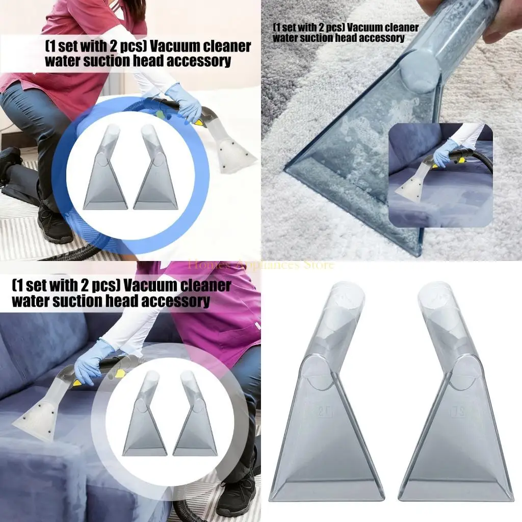 

D0AB Упаковка из 2 компактных прозрачных вакуумных швабр с пластиковой текстурой, подходит для эффективного удаления и очистки