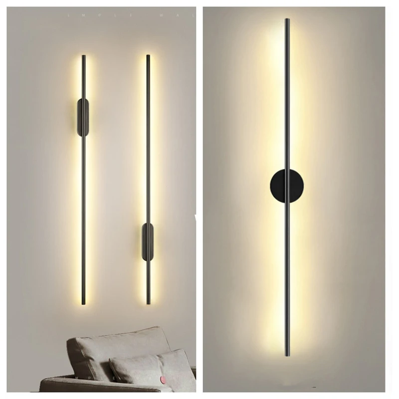 

Modern minimalist led long wall light living room TV sofa bedroom bedside lamp background wall decorative lamp interior