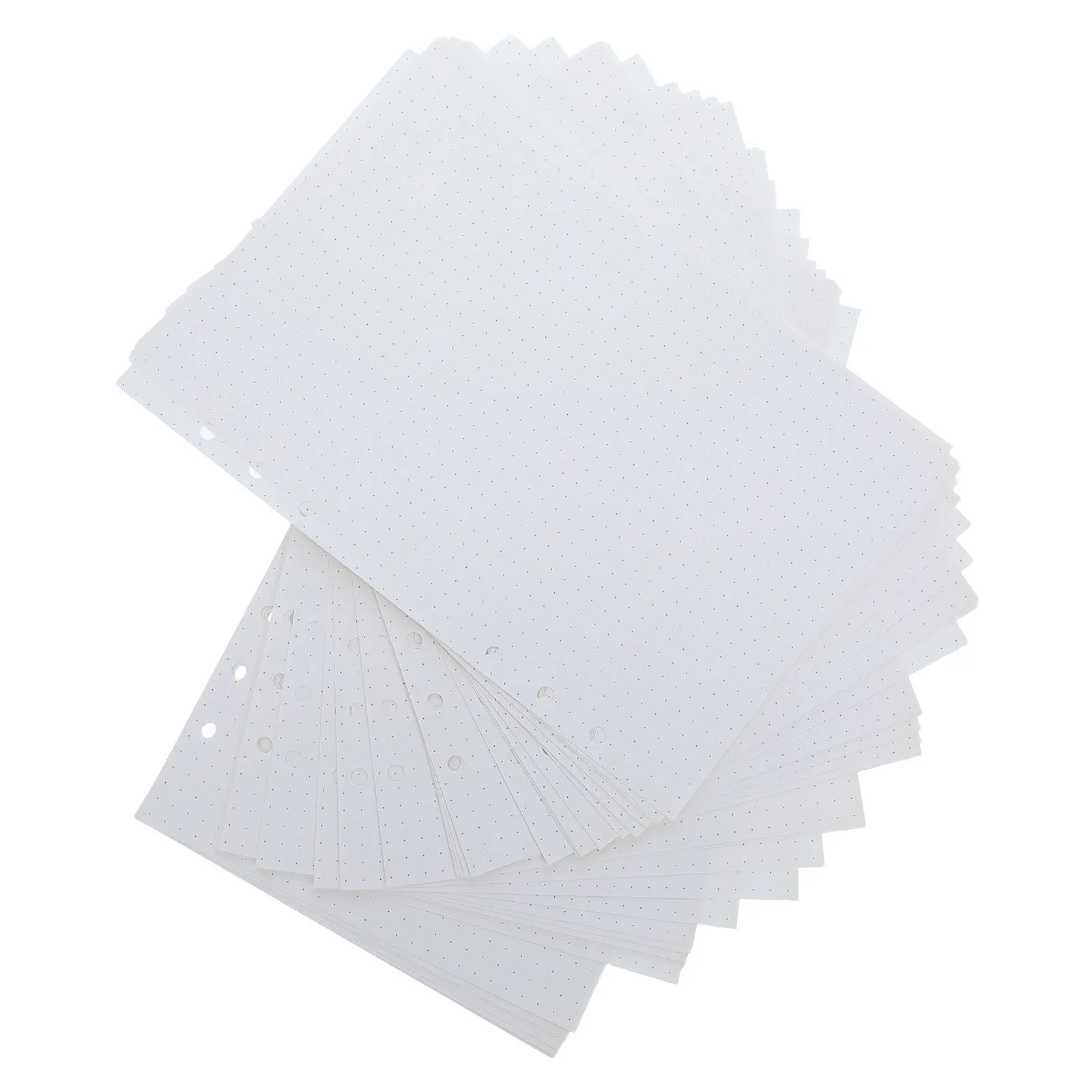 180Pcs A5 Dot Grid Paper Loose Leaf 6 Hole Punched Refill for Notebooks Journals Planner Dot Grid Sheets Refillable Grids Paper
