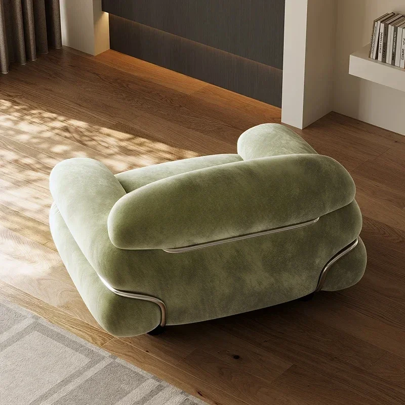 Cadeira de lazer, sofá minimalista italiano, poltrona, sofá da sala, varanda