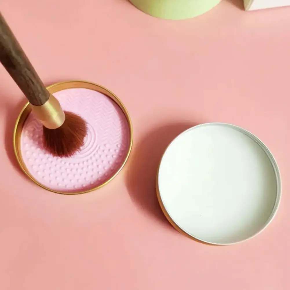 Detergente per pennelli per trucco in silicone, tampone per sapone, strumento per la pulizia del lavaggio, pennelli per sopracciglia cosmetici X4E3