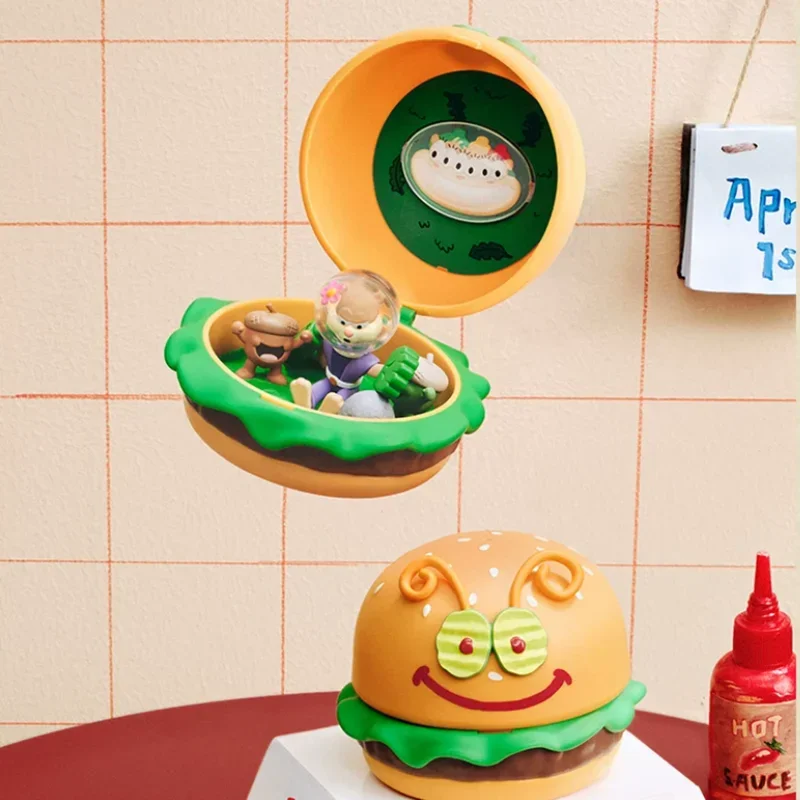 POP MART SpongeBob Krabby Patty Bestsellers Series Mystery Box Genuine Blind Box Guess Toys Bag Ornament Figurines Home Decor view 6