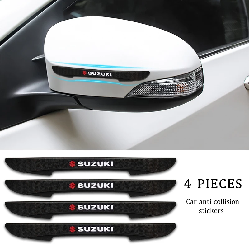 

4Pc Rubber Anti Collision Strip Stickers For Suzuki Jimny Grand Vitara Sx4 Swift Alto Car Door Side Edge Protection Bumper Decal
