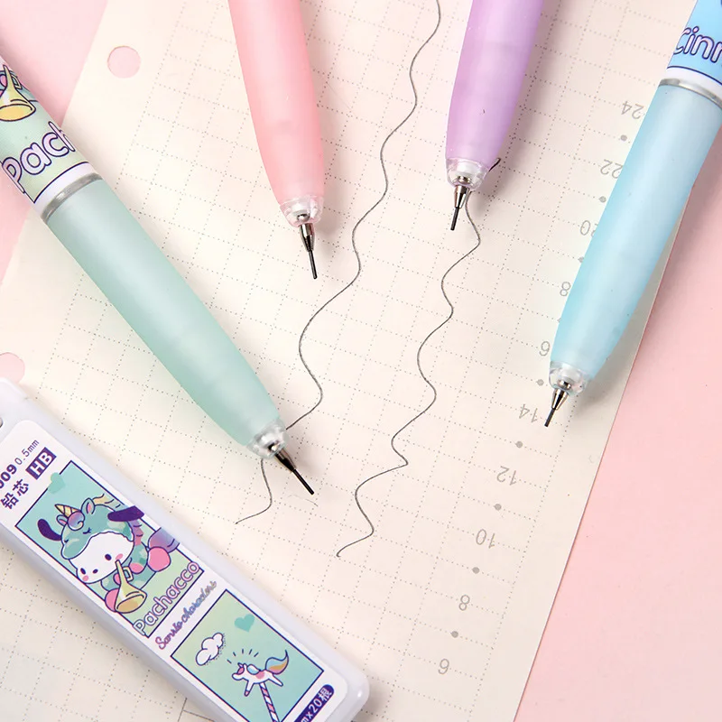 1/2/4 SZT. zestaw ołówków Kuromi Cinnamoroll, nowy kreatywny zestaw ołówków dla uczniów, urocze ołówki z kreskówkami, łatwe do pisania, trudne do złamania, wymienne wkłady grafitowe c