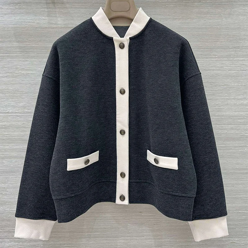 

High-quality women's loose baseball jacket in multi-color design simple popular spring autumn coat 25930135