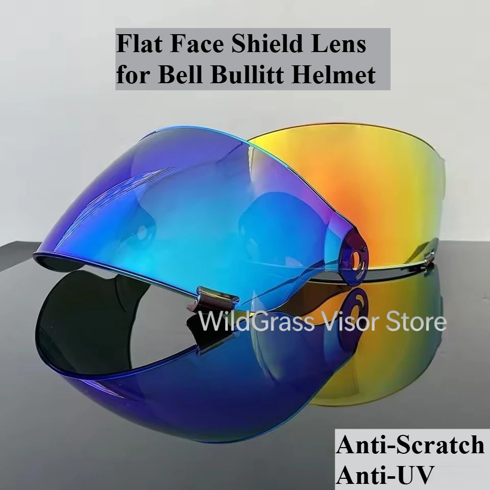 

Flat Face Shield Lens for Bell Bullitt Helmet Anti-Scratch Anti-UV Motorcycle Helmet Visor Replacement