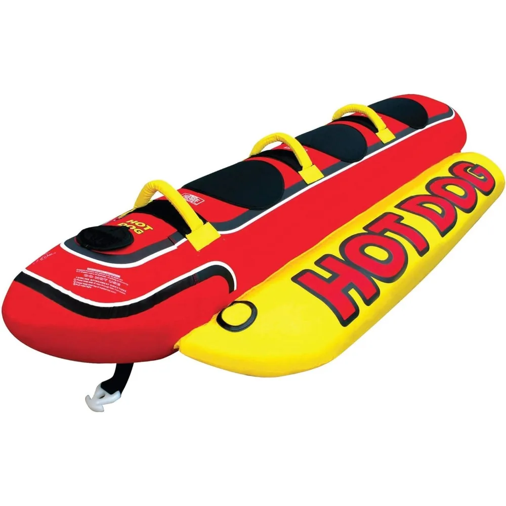 Hot Dog Towable | Multiple Models, Tube for Boating and Water Sports, Neoprene Seat Pads