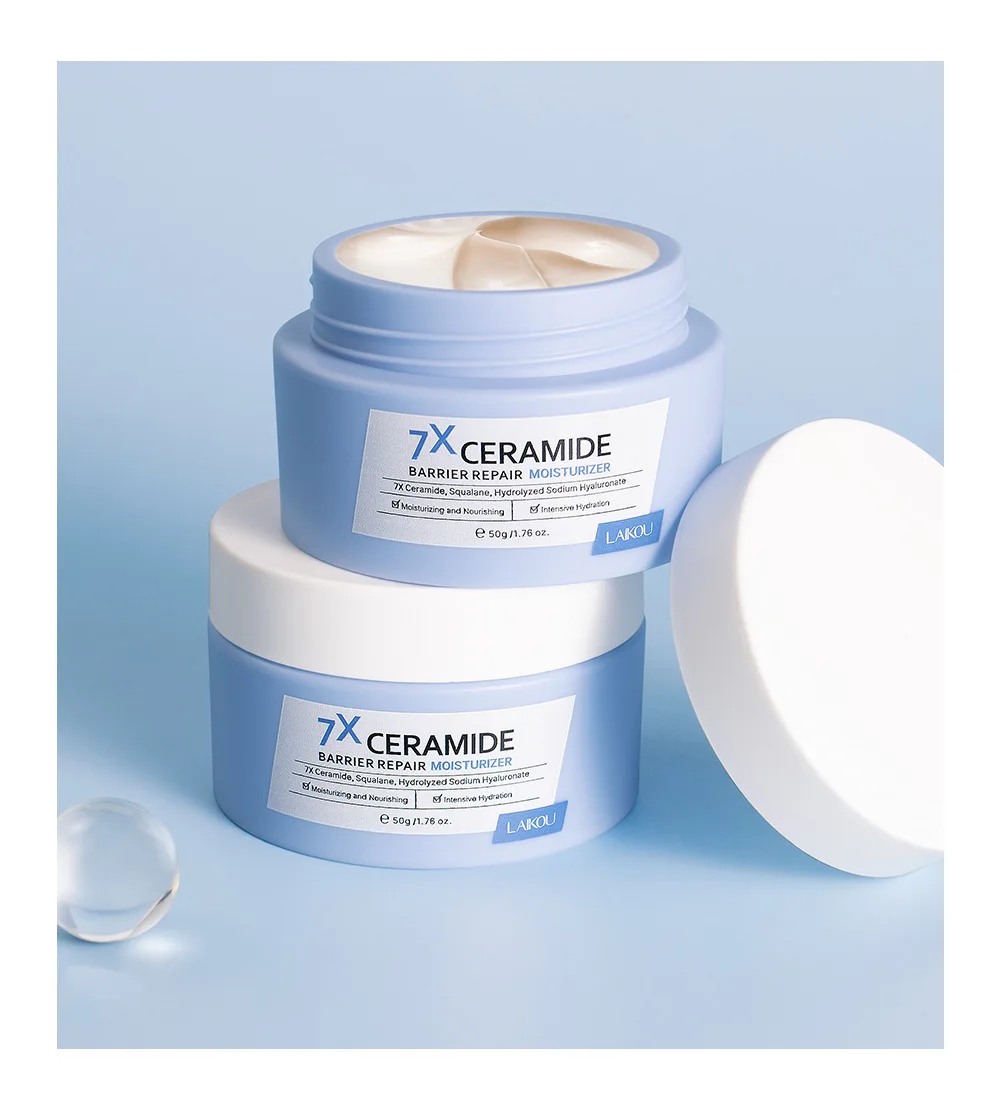 LAIKOU Ceramide Face Cream 50g, Skin Barrier Repair Moisturizing Cream for Dry Skin, Hydrating Nourishing Facial Moisturizer