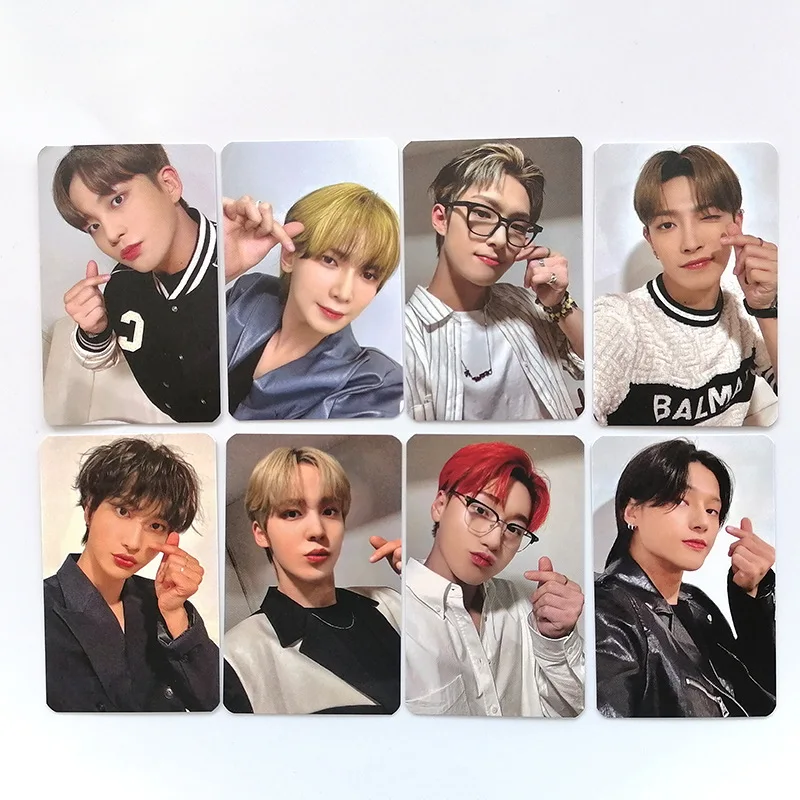 8Pcs/Set KPOP ATEEZ THE WORLD EP.2: OUTLAW Album Photocards List San Hongjong Wooyoung Selfie LOMO Cards Fans Collection Gifts