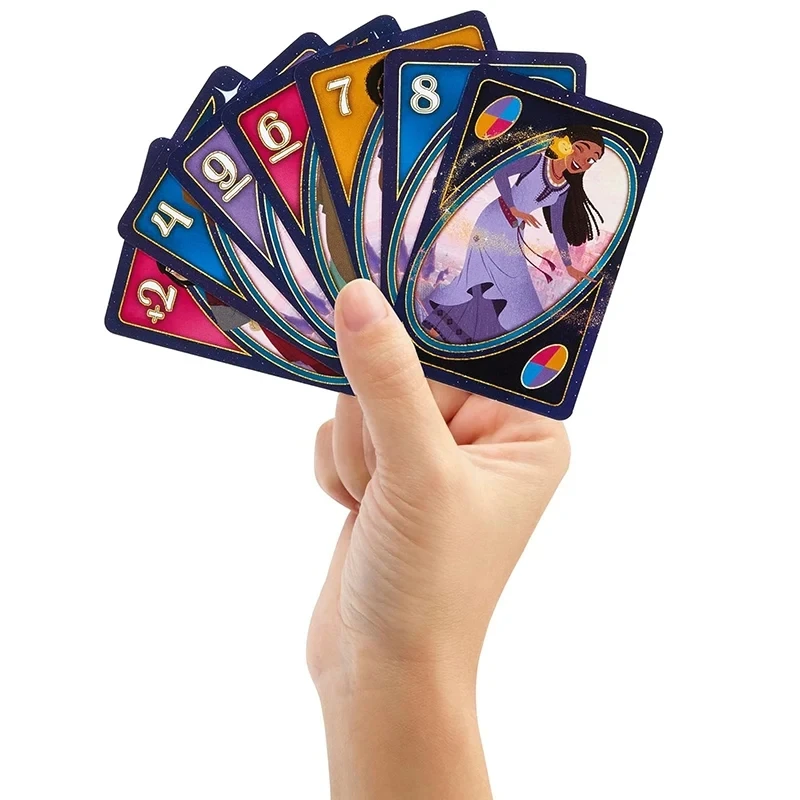 UNO Disney 100 juego de cartas para niños, con personajes de Disney, tarjeta de lámina coleccionable