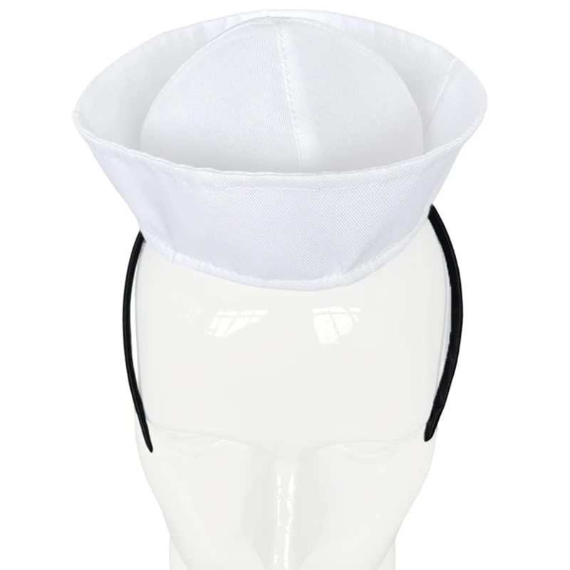 Y166 Chapeau capitaine marin blanc, bandeau, Costume Costume pour adultes, Costume Cosplay, chapeaux capitaine