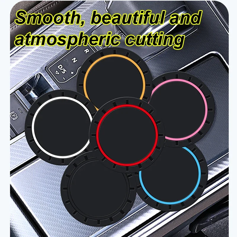 2Pcs Universal Car Cup Holder Coaster  Anti Slip Silicone Cup Mat Waterproof Auto Interior Accessories for Car SUV Truck