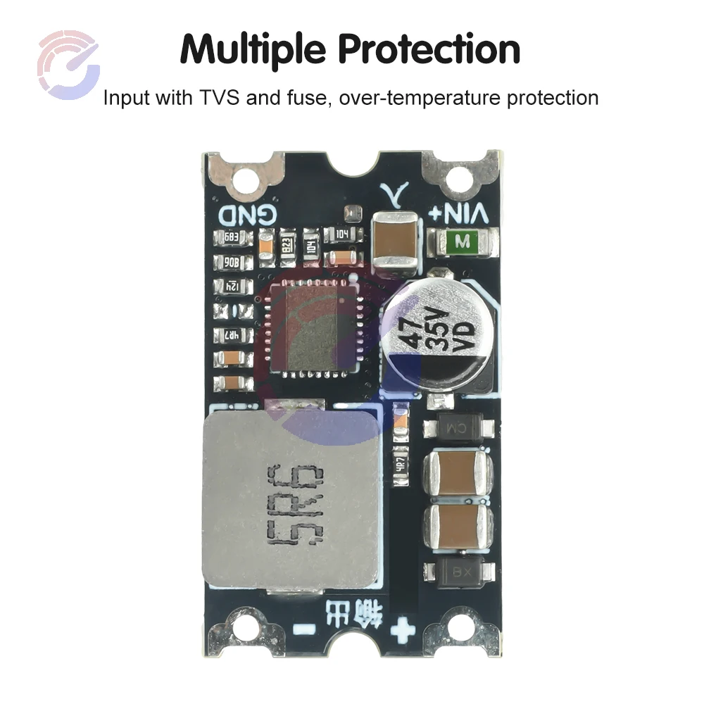 High Efficiency DC-DC Buck Converter 6-35V to 5V/12V 8A, 95% Conversion Rate with Low Ripple & Thermal Protection