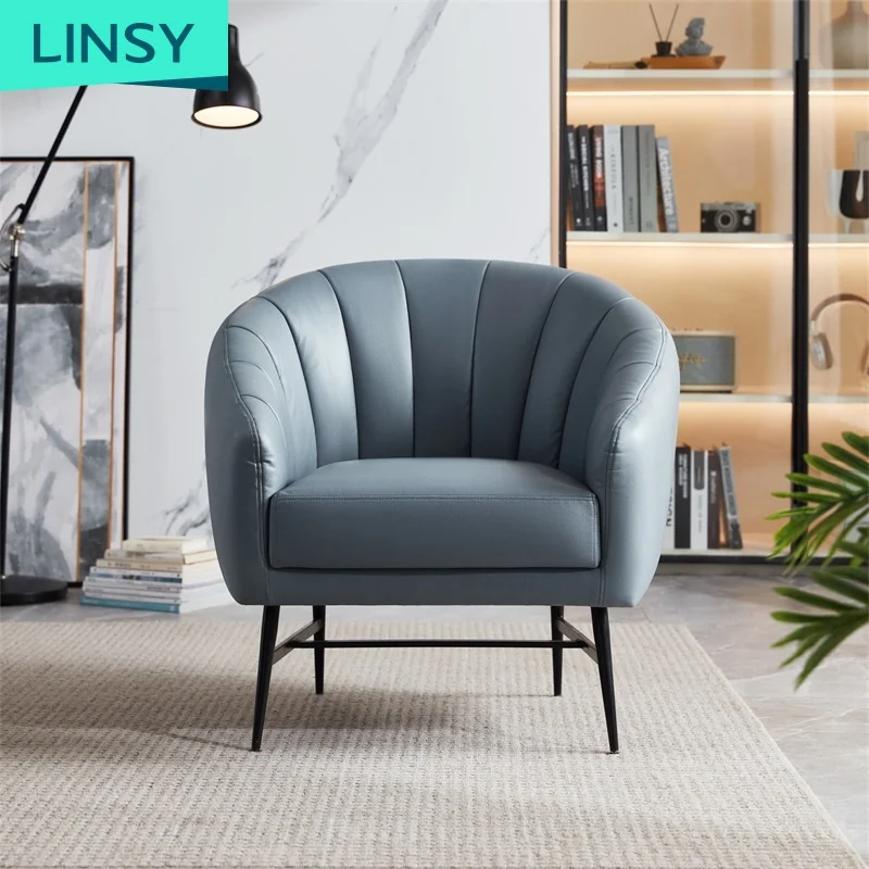 Linsy-sofá de oficina de estilo europeo, sillón moderno, muebles de sala de estar, sillas, Tbs010