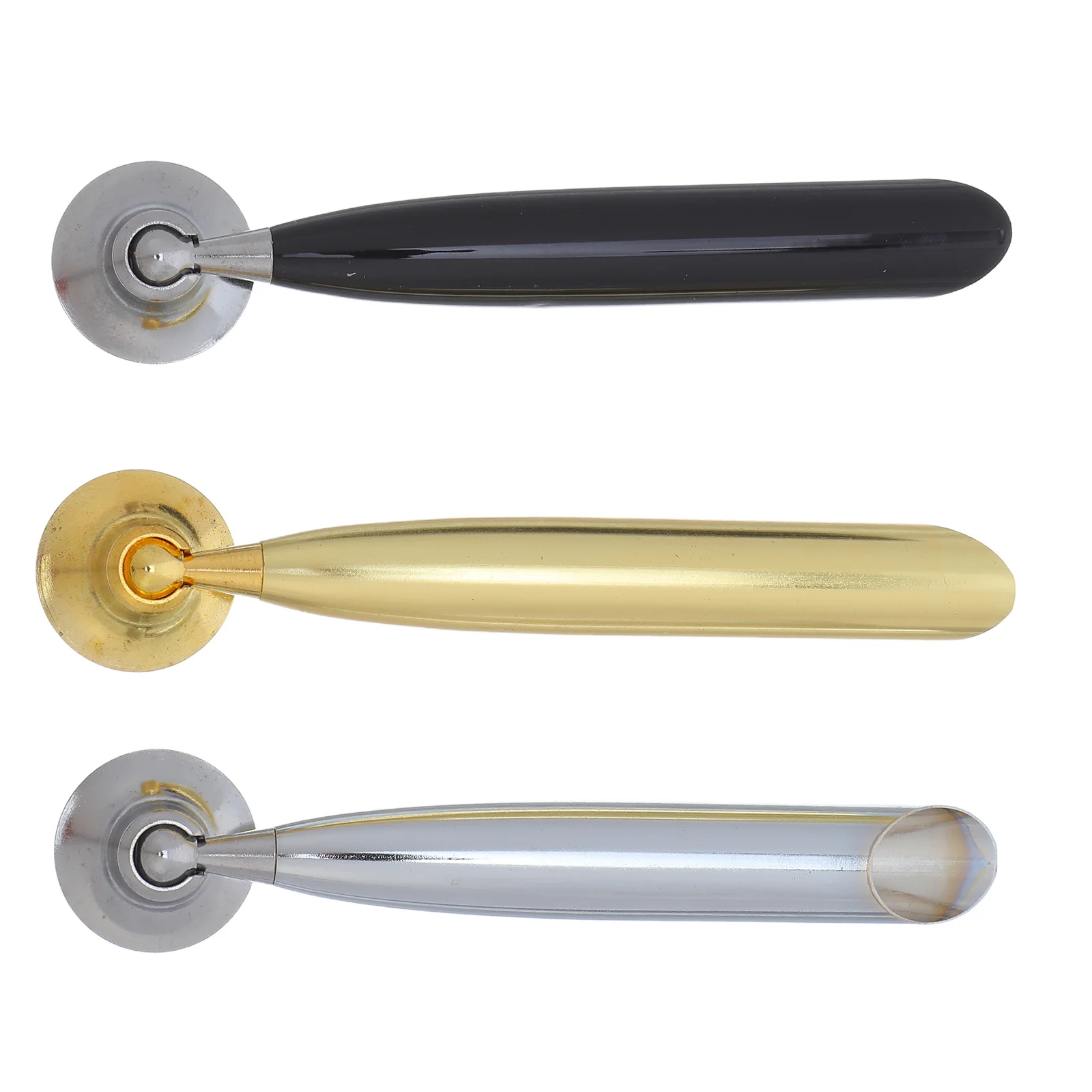 

3pcs Stainless Steel Holder Socket Vintage Metal Pen Stand Desktop Pencil Organizer Rack Office Fountain Pen Rest - Retro