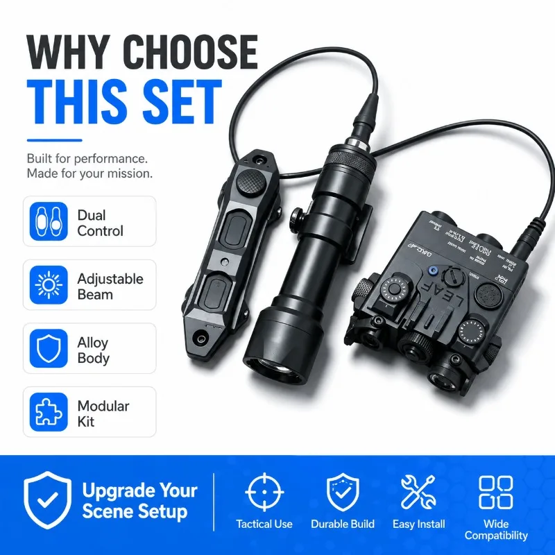 Multi‑scene Red‑Green Light Locator Accessory, M300‑M600 Flashlight with Double Control‑switch Set