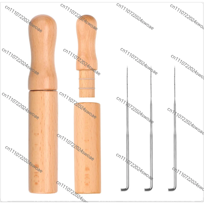 For The New Wool Needle Tool, Three and Eight Pokes Wooden Handle
