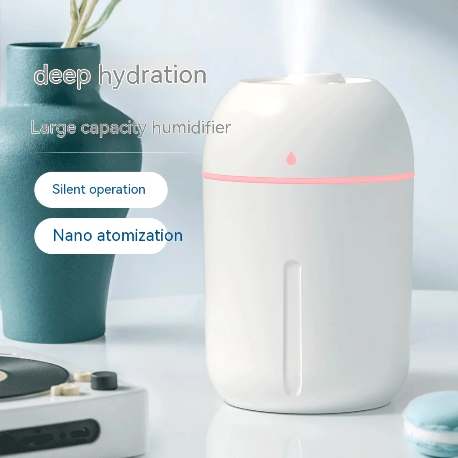 330ml Air Humidifier แบบพกพา Mini USB Diffuser Cool Mist ห้องนอนรถพืชเครื่องฟอกอากาศ Humificador