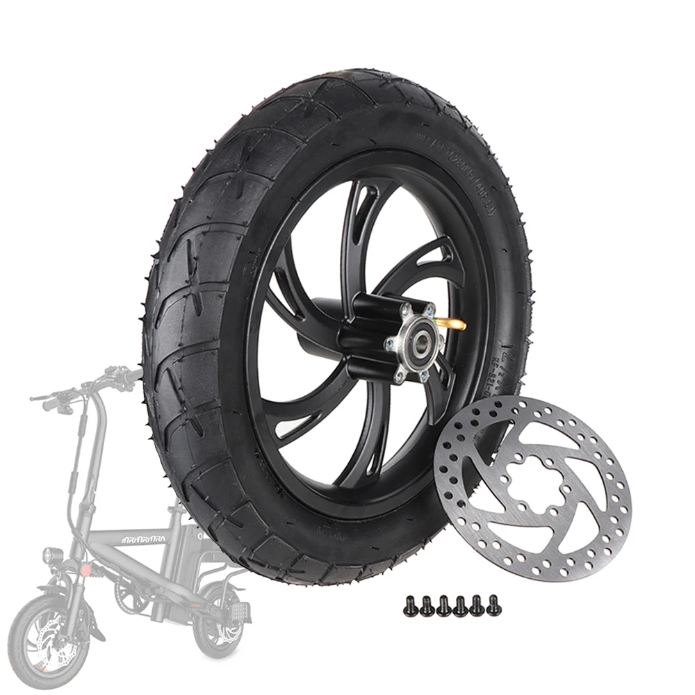 

Electric Scooter 12 Inch Front Wheel 12 1/2X2 1/4 Tire Inner Tube Aluminum Rim With Brake Disc For E-bikes Folding Bicycles Bike
