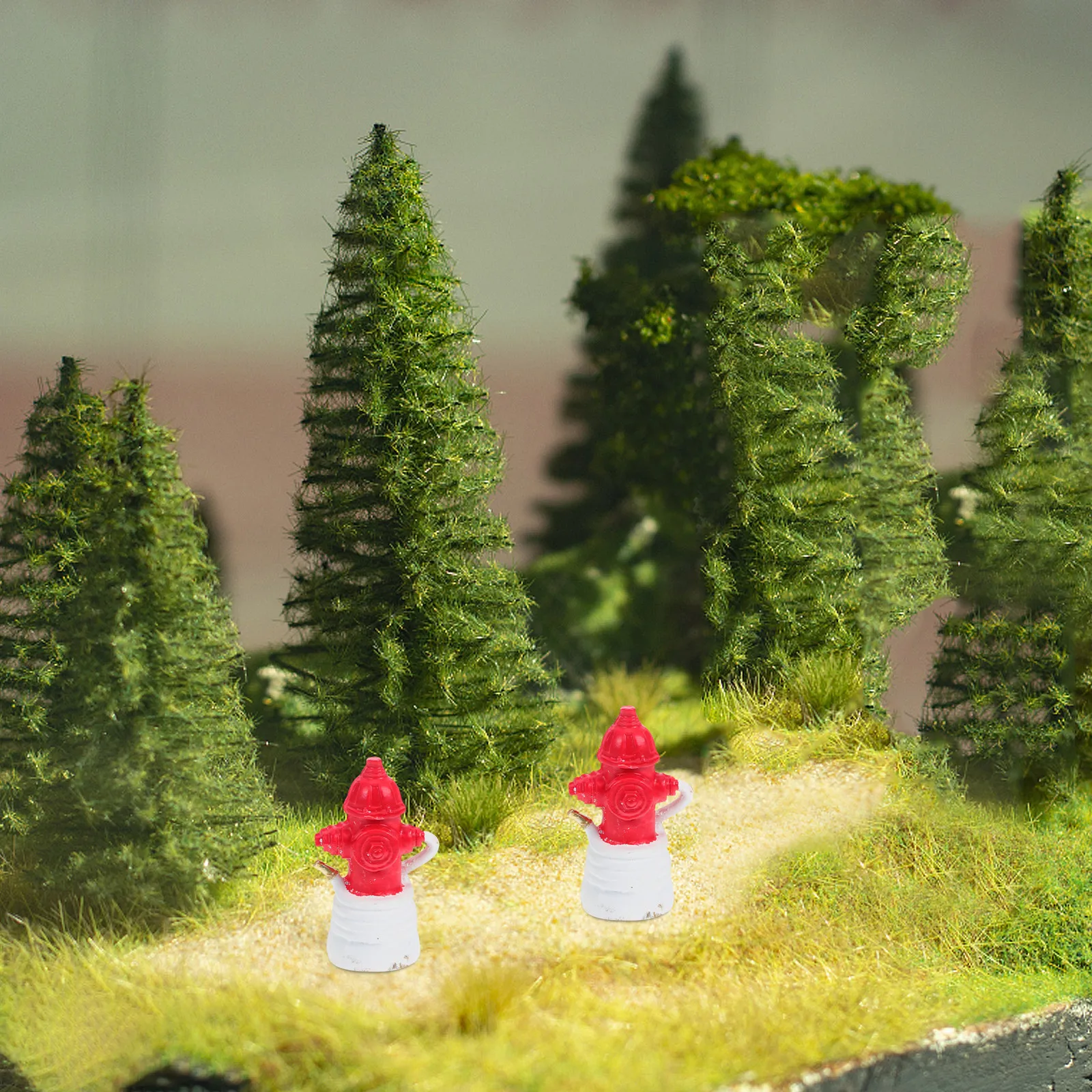 3Pcs Detailed Resin Fire Hydrant Decoration Realistic Miniature Landscape Adornment for Sand Table DIY Terrarium Bonsai Yard view 2