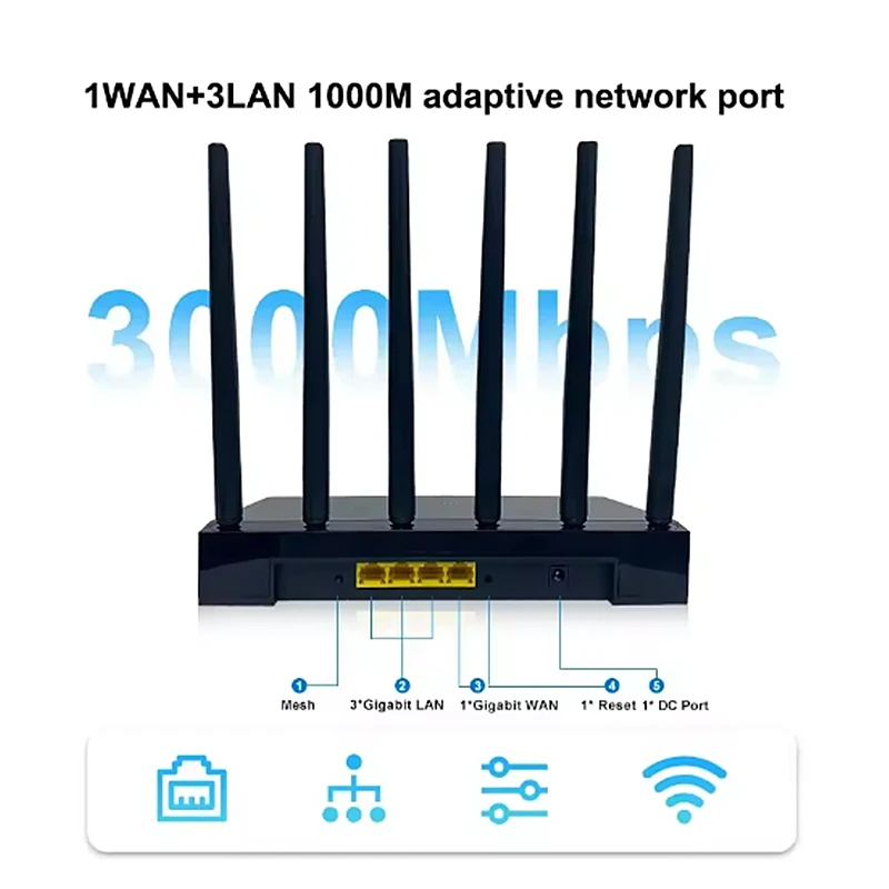 ZBT AX3000 WIFI 6 Router 3000Mbs WiFi6 5GHz 256MB 128mb 2.4G e 5G Mesh Ripetitore Segnale Esterno Amplificatore di Rete Smart Home
