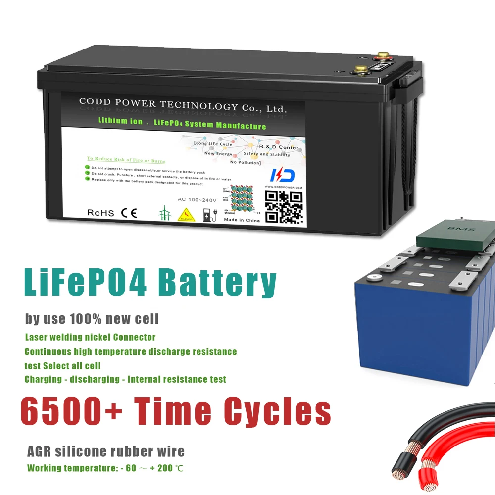 48V 50AH 100AH LiFePO4 Battery Pack Bluetooth BMS 51.2V Battery For Solar Storage Golf Cart RV Yacht Household Energy Storage