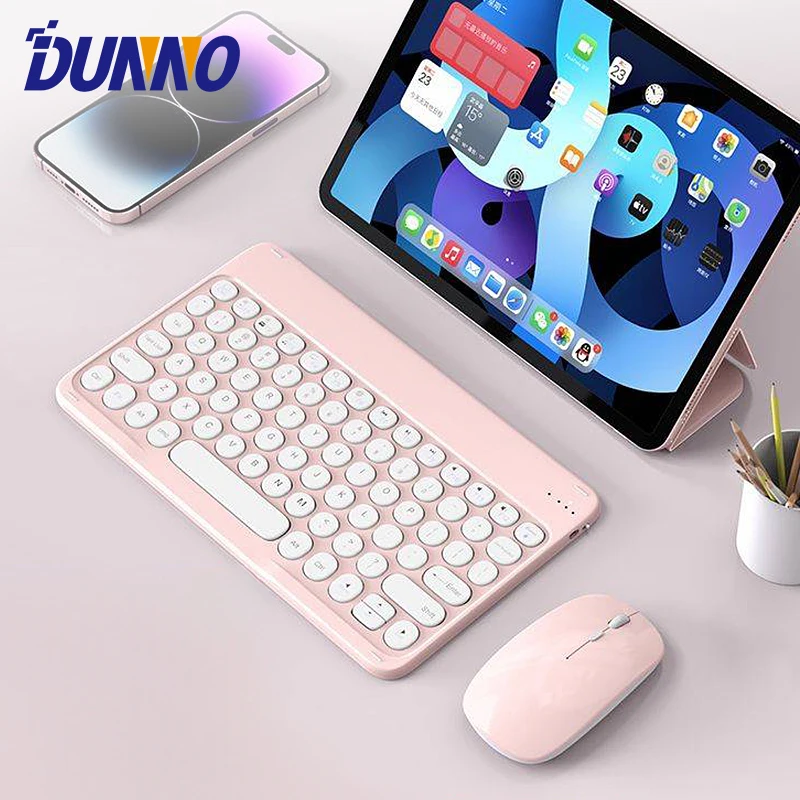 

2025 Новая английская Bluetooth-клавиатура 10 дюймов для iPad Air Pro Беспроводная перезаряжаемая клавиатура для телефона, планшета, ноутбука, универсальная