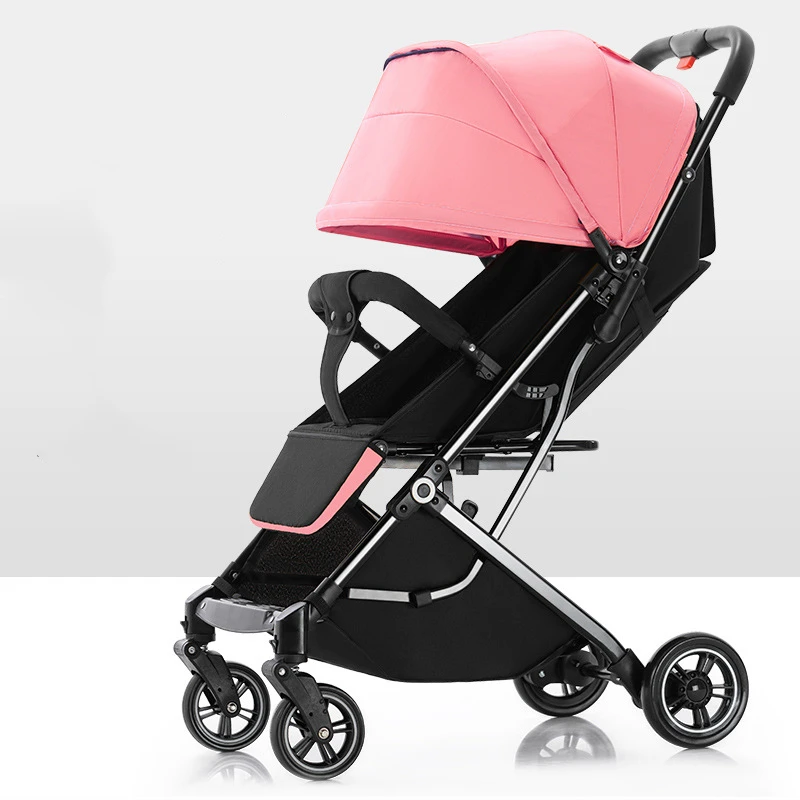 Baby Portable Stroller Can Sit and Lie Down Foldable Baby Stroller Multi-functional Baby Stroller Simple High Landscape Design