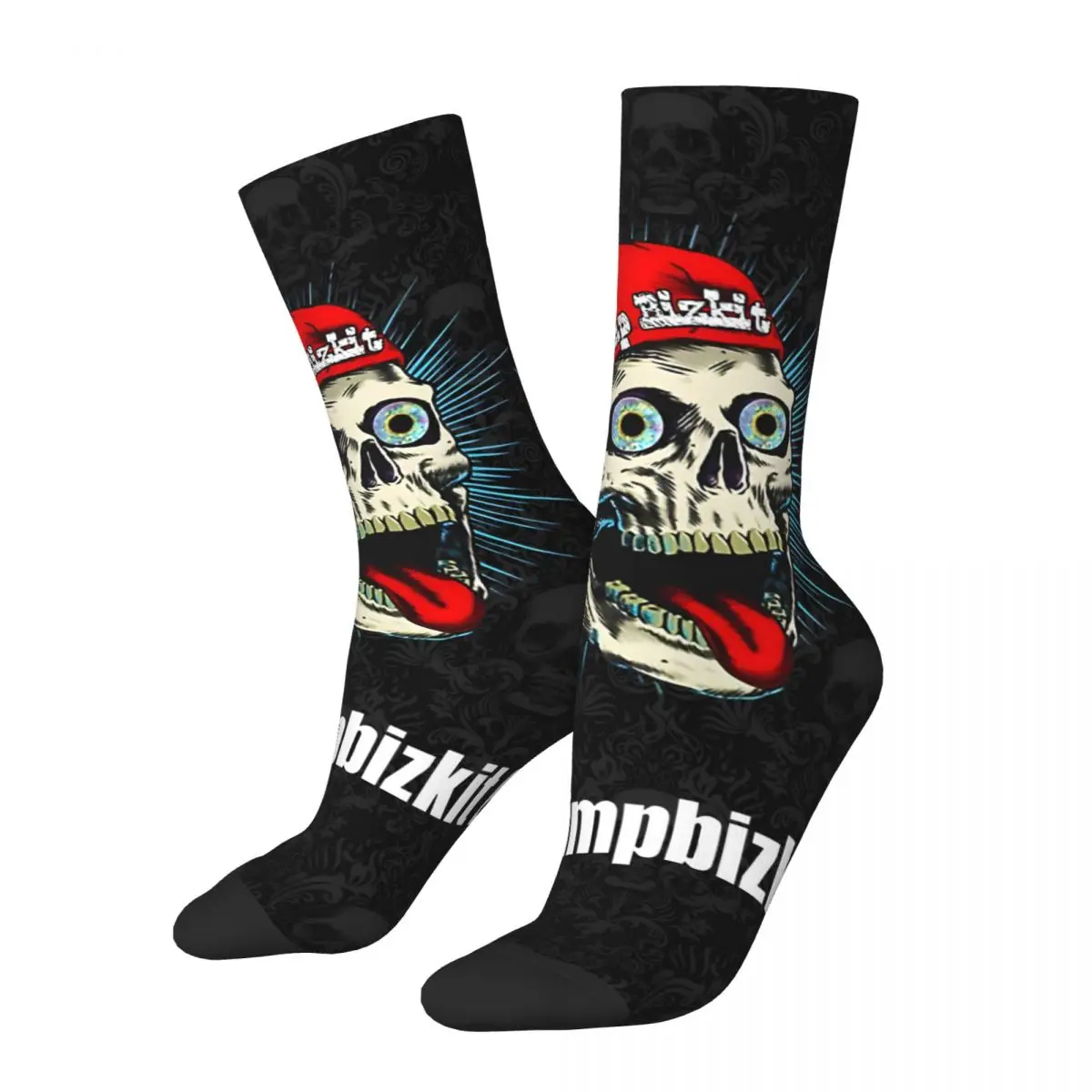 Treding Men's Socks Vintage Harajuku Limp Bizkit Street Style Novelty Pattern Crew Sock