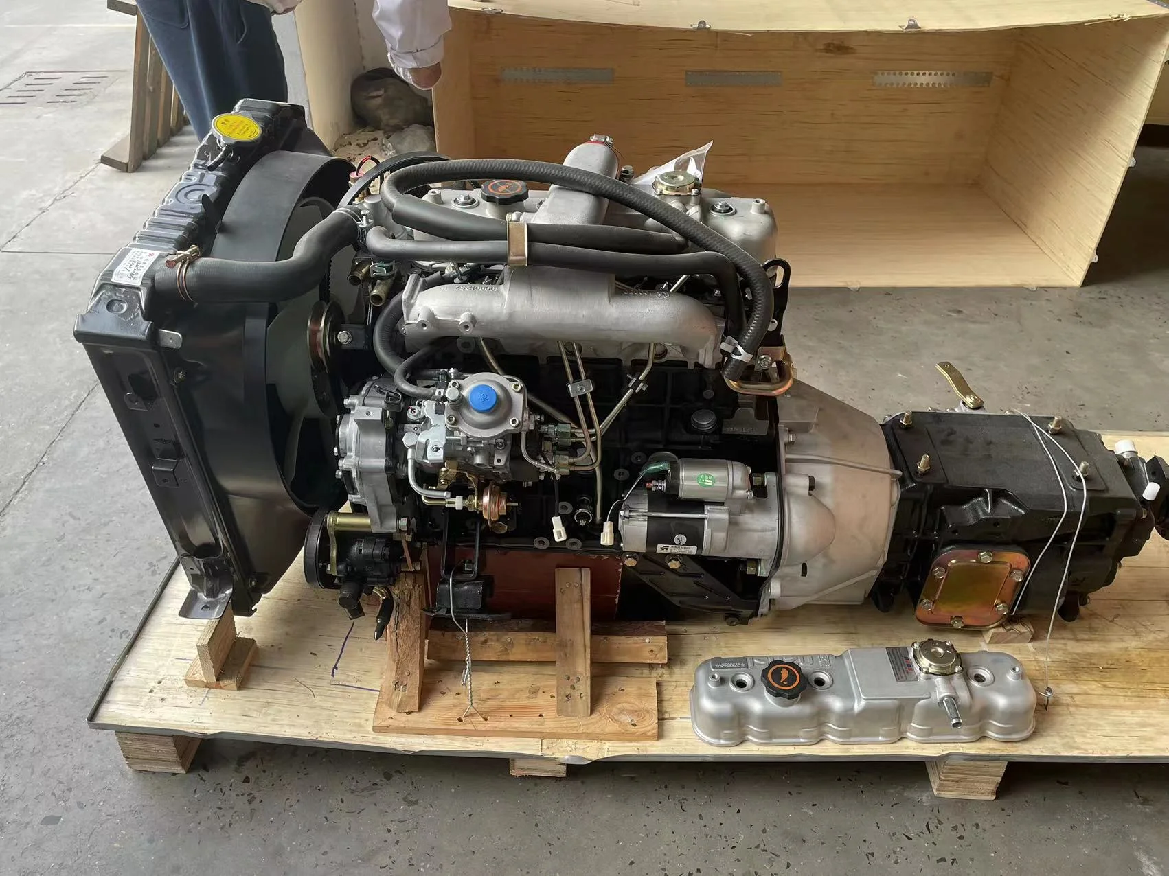 UU 4JB1T Turbocharged Diesel Engine 5 Speed Manual Transmission Complete Motor Assembly For 2WD 4x2 Pickup Light Truck Bus