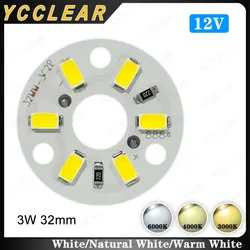 10 Paket Parlak LED Işık Panelleri 12V 3W Doğal Sıcak Beyaz Çap 32MM SMD 5730 Cips DIY Ampuller Yuvarlak Değişen Işık Kaynağı