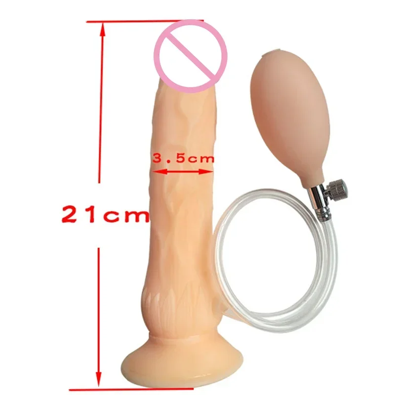 Consolador falso realista para eyaculación de chorro, vibrador de pene simulado, Enema Anal limpio, orgasmo, Juguetes sexuales para hombre y mujer,