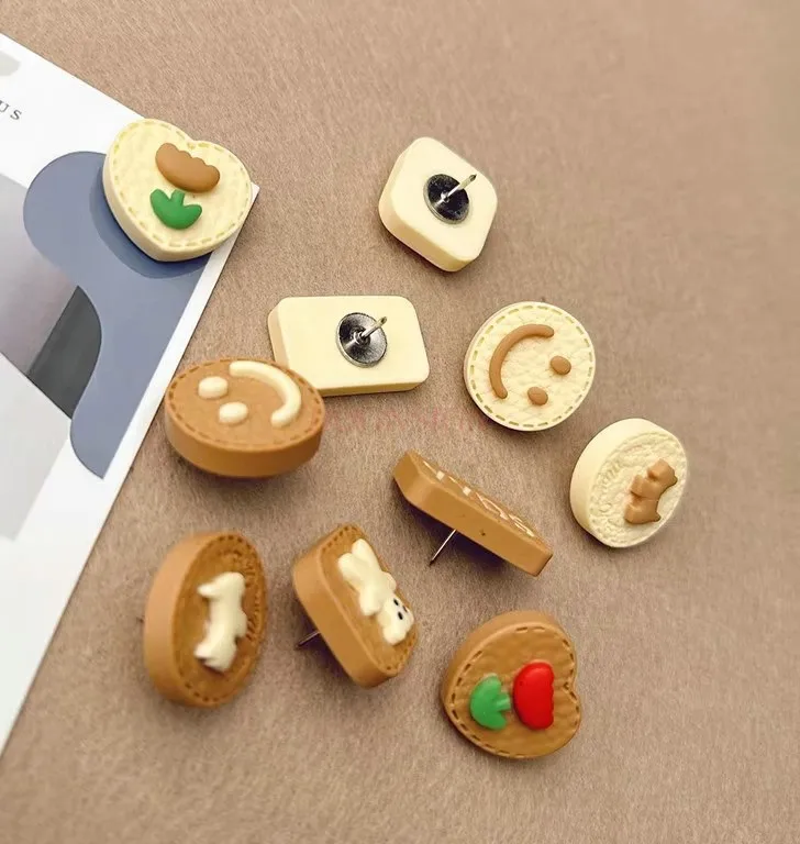 10pcs Cartoon felt board, push pin nail, I-nail, solid wood soft wood board, photo wall, message board, pin clip