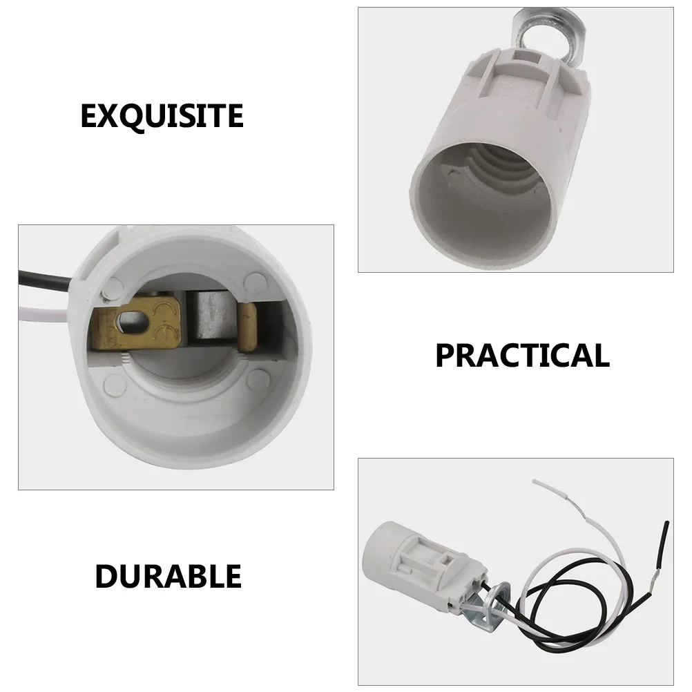 

10pcs E14 Screw Lamp Socket Replacement Plastic Light Bulb Holder White Candelabra Base Fixture Parts Chandelier Wall Ceiling