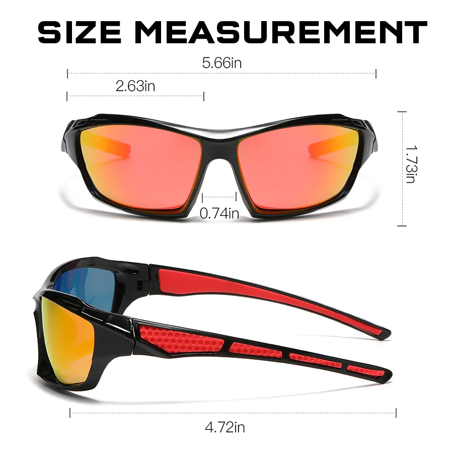 HD Lens Sports Polarized Sunglasses for Men Ultralight Night Vision Male Shades Cycling Driving Fishing Fashion Mirror GLasses