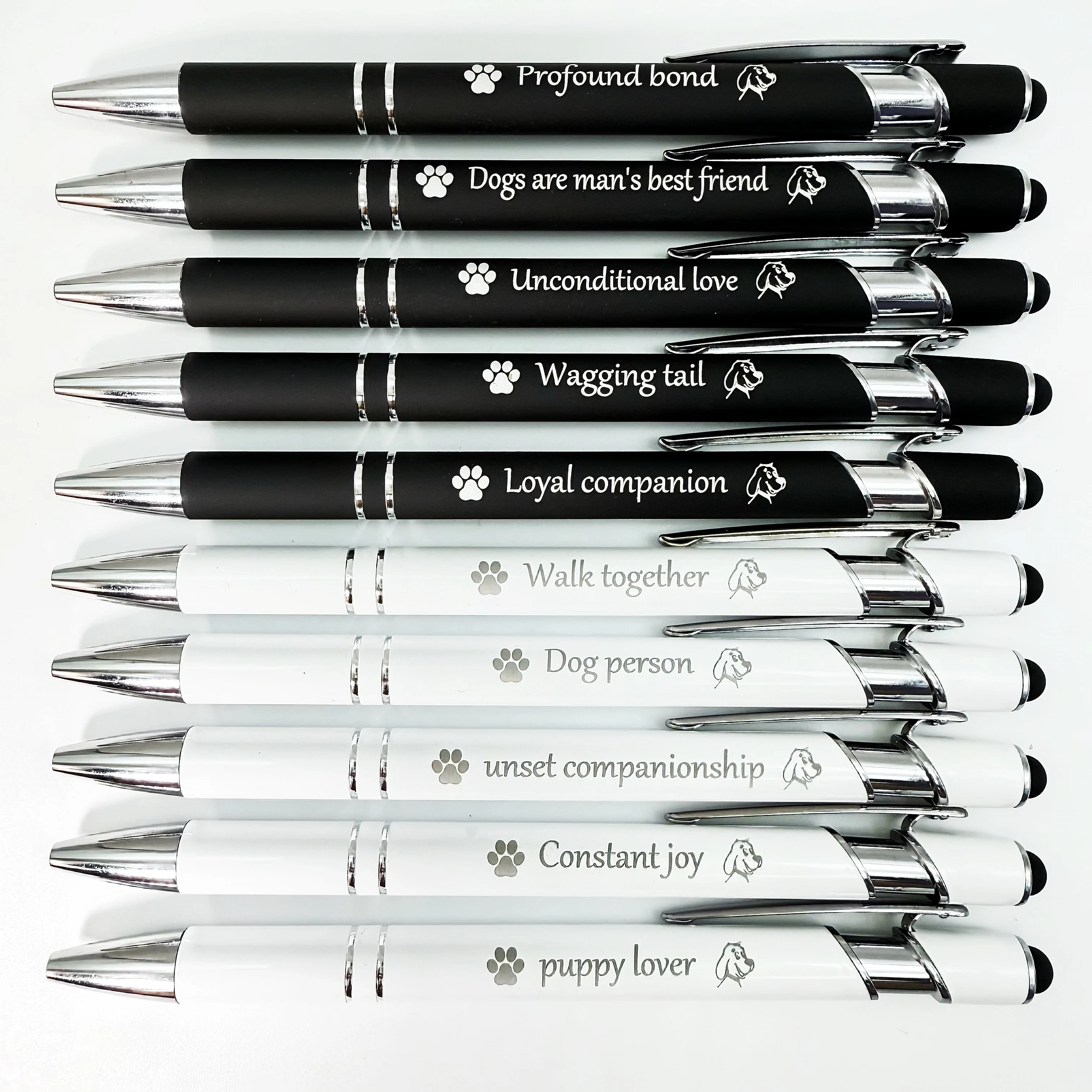

10/15 шт., резные ручки с фразой для маленьких собак-многоразовые ручки с круглым наконечником для записи, тема «Любовь для щенков», ежедневные офисные канцелярские принадлежности