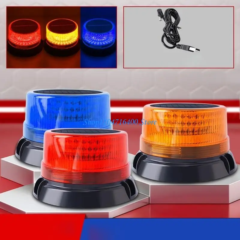 y1gd Solar Powered Vehicle Emergency Light High Brightness Warning Light Waterproof