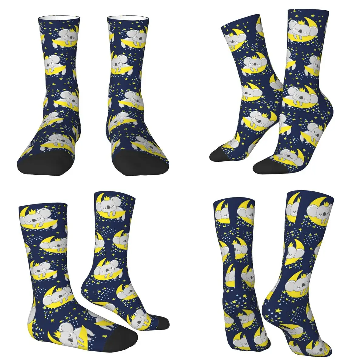 

Милые носки с изображением спящей коалы, в стиле Харадзюку, впитывающие пот, всесезонные длинные носки для подарков на День святого Валентина